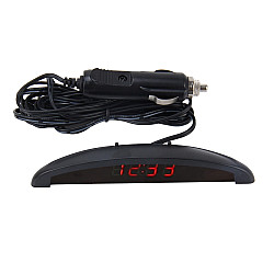 2 in 1 Car LED Digital Display Thermometer ClockRed