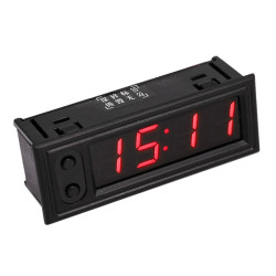 3 in 1 Car Highprecision Electronic LED Luminous Clock Thermometer Voltmeter Red