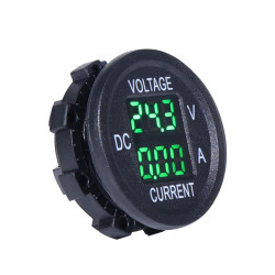 2 In 1 Modified Car Double Digital Voltage Current Table Measuring InstrumentGreen Light