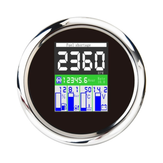 TFT 932V 5 In 1 Multifunction LED Display Car MeterBlack Background