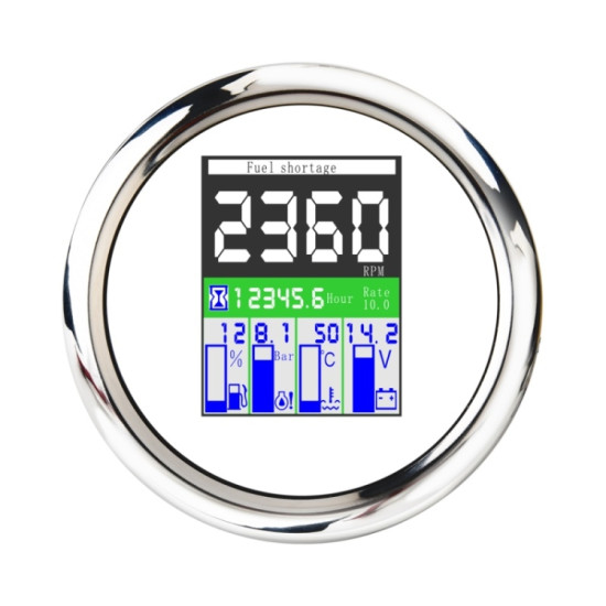 TFT 932V 5 In 1 Multifunction LED Display Car MeterWhite Background