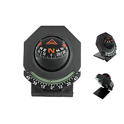 2 In 1 Car Compass With Slope Gauge Foldable High Precision Guide BallEnglish Version