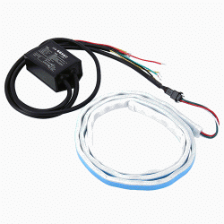 1 2m Car Auto Waterproof Universal Rear Colorful Flowing Light Tail Box Lights Red Light Brake Light Yellow Light Turn Signal Light LED Lamp Strip Tail Decoration DC 9 30V