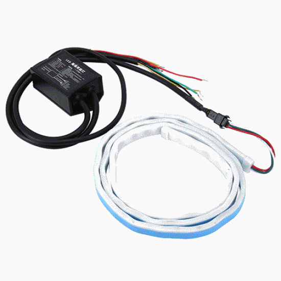 1 2m Car Auto Waterproof Universal Rear Colorful Flowing Light Tail Box Lights Red Light Brake Light Yellow Light Turn Signal Light LED Lamp Strip Tail Decoration DC 9 30V