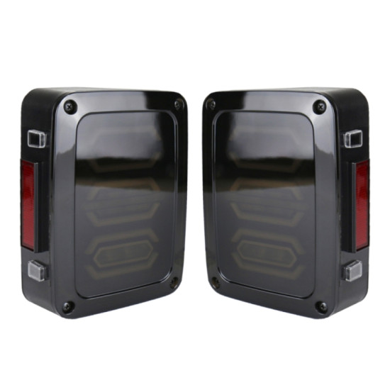 1 Pair 15W DC 12V IP67 4 in 1 Car LED Tail Lights Driving Lights Brake Lights Turn Reverse US Version