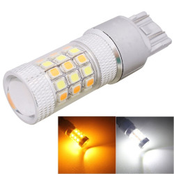 T20 7443 8W 420LM White Yellow Light 42 LED 2835 SMD Car Brake Light Steering Light Bulb DC 12V