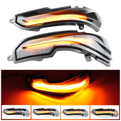 1 Pair For Infiniti Q30 2016 2019 Car Dynamic LED Turn Signal Light Rearview Mirror Flasher Water Blinker Transparent Black