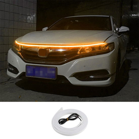 1 8m Car Daytime Running Super Bright Decorative LED Atmosphere Light Yellow Light