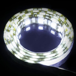 White 60 LED 5050 SMD Waterproof Flexible Car Strip Light DC 12V Length 1m