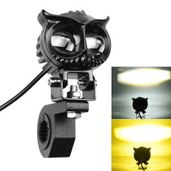 ZH 1584A1 External Waterproof Double Lamp Bead LED Headlight Owl Dragon Button Type
