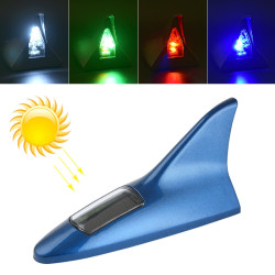Solar Shark Fin High positioned Alarm Light Blue
