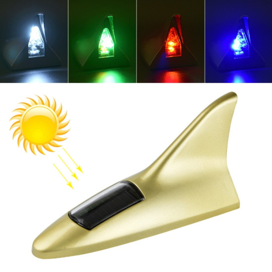 Solar Shark Fin High positioned Alarm Light Gold