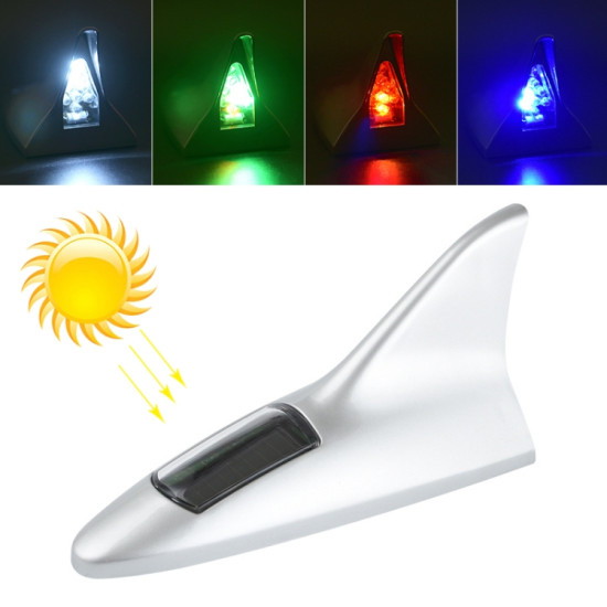 Solar Shark Fin High positioned Alarm Light Silver