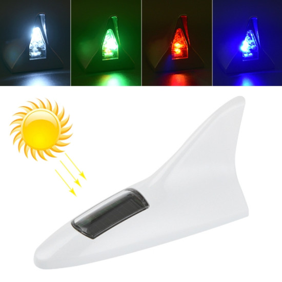 Solar Shark Fin High positioned Alarm Light White