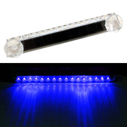 Wiring Free Rear Window Solar LED Sensor Car Warning Light Blue