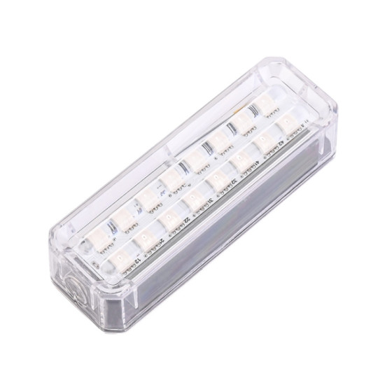 Solar Car Warning Double Row Flashing Lights Color Yellow White