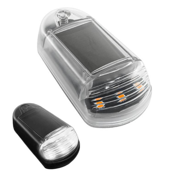 Solar Powered Roof Warning Light LED Roof Strobe Light For Trucks Pickups Spec Transparent White Light