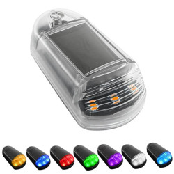 Solar Powered Roof Warning Light LED Roof Strobe Light For Trucks Pickups Spec Transparent 7 Colors