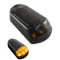 Solar Powered Roof Warning Light LED Roof Strobe Light For Trucks Pickups Spec Transparent Black Yellow Light