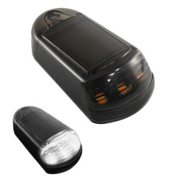 Solar Powered Roof Warning Light LED Roof Strobe Light For Trucks Pickups Spec Transparent Black White Light