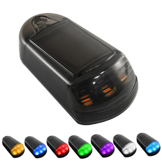Solar Powered Roof Warning Light LED Roof Strobe Light For Trucks Pickups Spec Transparent Black 7 Colors