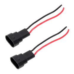 1 Pair 9005 9006 9012 Bulb Holder Base Male Socket with Wire
