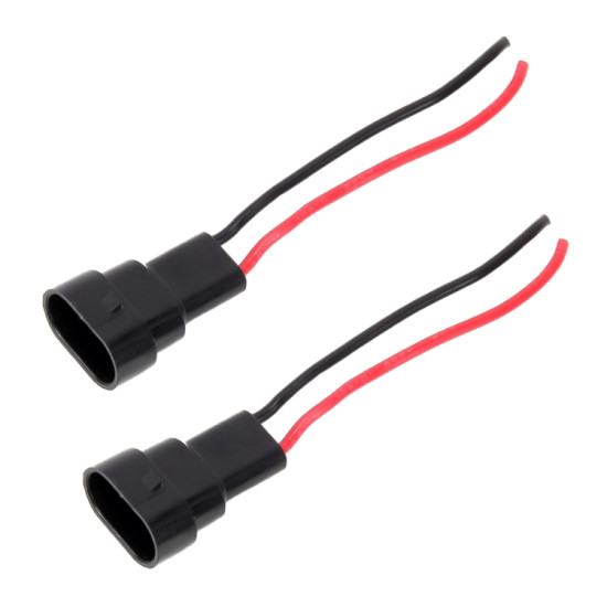 1 Pair 9005 9006 9012 Bulb Holder Base Male Socket with Wire