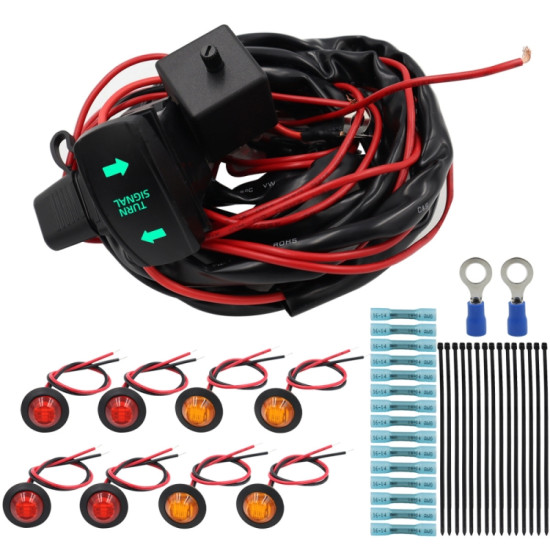 UTV ATU Car Turn Signal Light Toggle Switch Turn Signal Kit Style Vertical Green Turn Switch