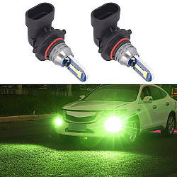 1 Pair 9005 DC12V 7 8W Car LED Fog Light Lime Green
