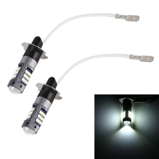 1 Pair H3 DC12V 5W Car LED Fog Light with 42LEDs SMD 2016 Lamp Beads White Light
