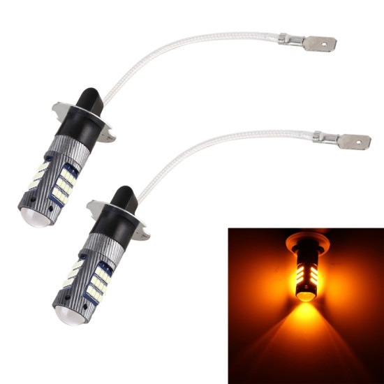1 Pair H3 DC12V 5W Car LED Fog Light with 42LEDs SMD 2016 Lamp Beads Yellow Light