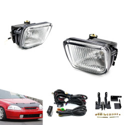 1 Pair Car Modified Front Fog Light for Honda Civic 1996 1998 White Light