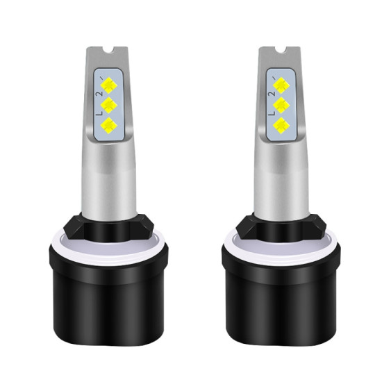 1 Pair 880 DC 12V 24V 12W 1800LM Car LED Fog Light Yellow Light