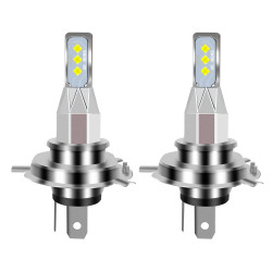 1 Pair H4 DC 12V 24V 12W 1800LM Car LED Fog Light White Light