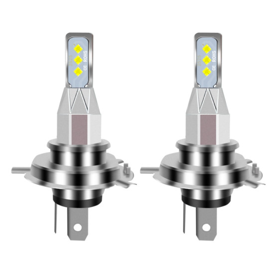 1 Pair H4 DC 12V 24V 12W 1800LM Car LED Fog Light Ice Blue Light
