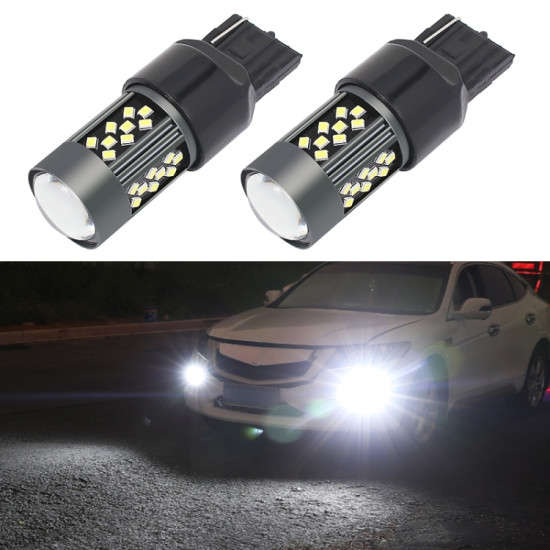 1 Pair 7440 12V 7W Continuous Car LED Fog Light White Light