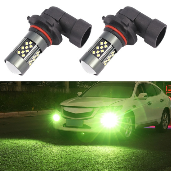 1 Pair 9005 12V 7W Continuous Car LED Fog Light Lime Light