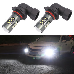 1 Pair 9006 12V 7W Continuous Car LED Fog Light White Light