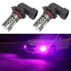 1 Pair 9006 12V 7W Continuous Car LED Fog Light Purple Light