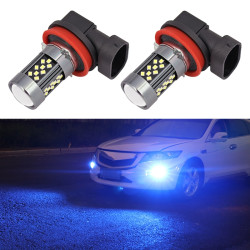 1 Pair H11 12V 7W Continuous Car LED Fog Light Ice Blue Light