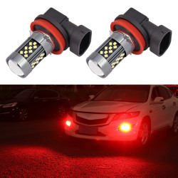 1 Pair H11 12V 7W Continuous Car LED Fog Light Red Light