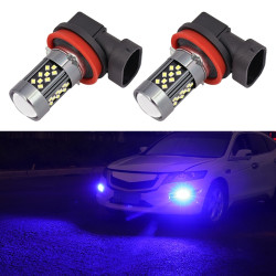 1 Pair H11 12V 7W Continuous Car LED Fog Light Blue Light