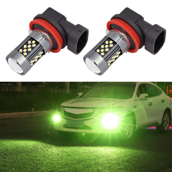 1 Pair H11 12V 7W Continuous Car LED Fog Light Lime Light