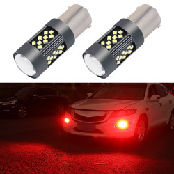 1 Pair 1156 12V 7W Strobe Car LED Fog Light Red Light