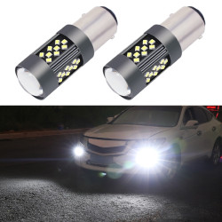 1 Pair 1157 12V 7W Strobe Car LED Fog Light White Light