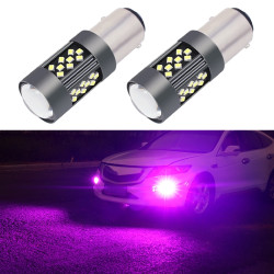 1 Pair 1157 12V 7W Strobe Car LED Fog Light Purple Light