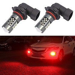 1 Pair 9005 12V 7W Strobe Car LED Fog Light Red Light