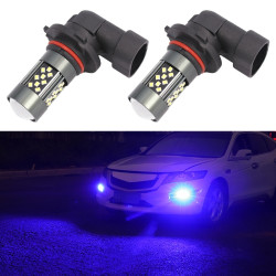 1 Pair 9006 12V 7W Strobe Car LED Fog Light Blue Light