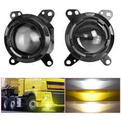 T14 2pcs Pack 55W 3 inch High Power Dual Lens Fog Light Left and Right Mount Holder Style For DAF Trucks