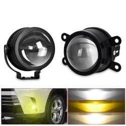 T10 2pcs Pack 55W 3 inch High Power Dual Lens Fog Light Universal Double Holder